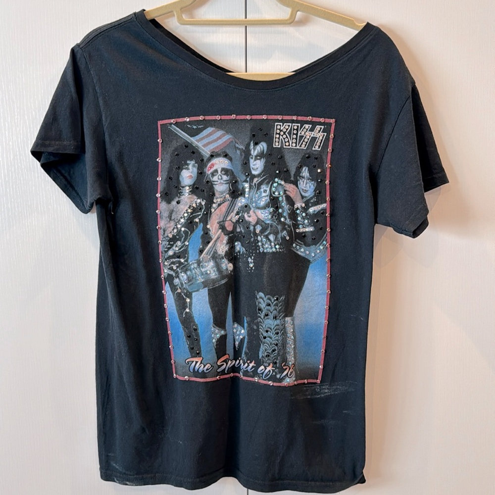 KISS CUTOM RHINESTONED TSHIRT